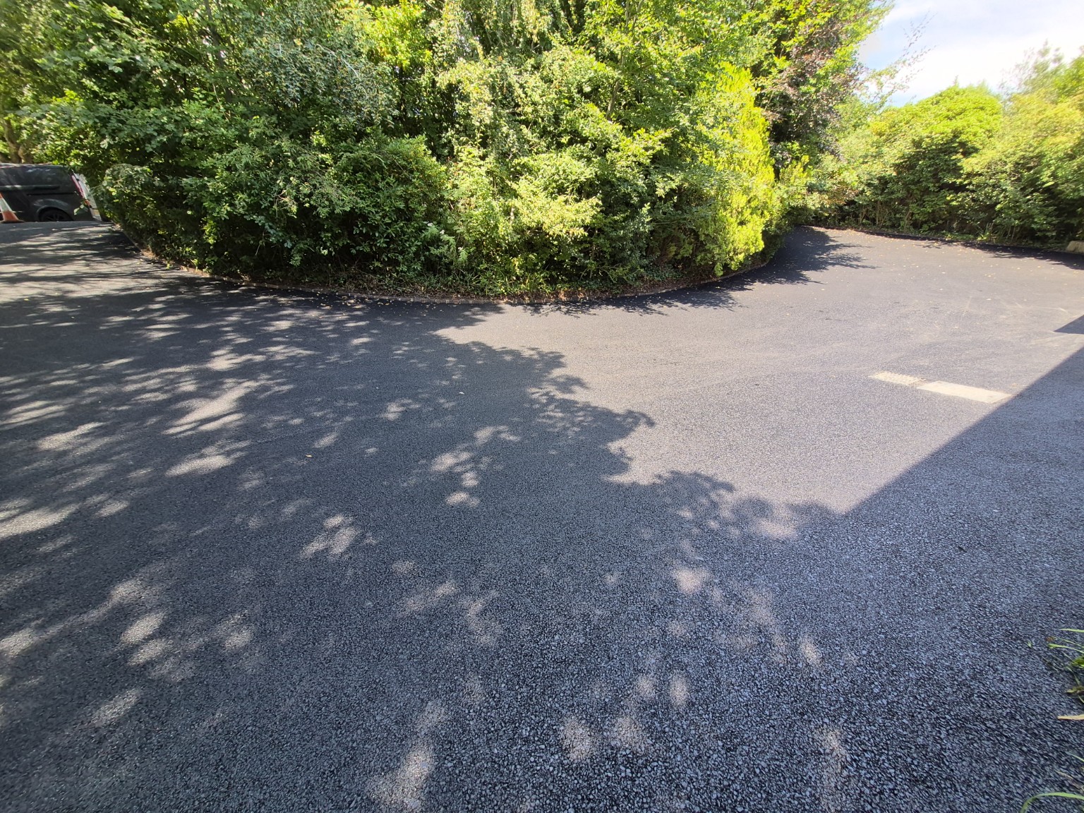 Completed residential driveway