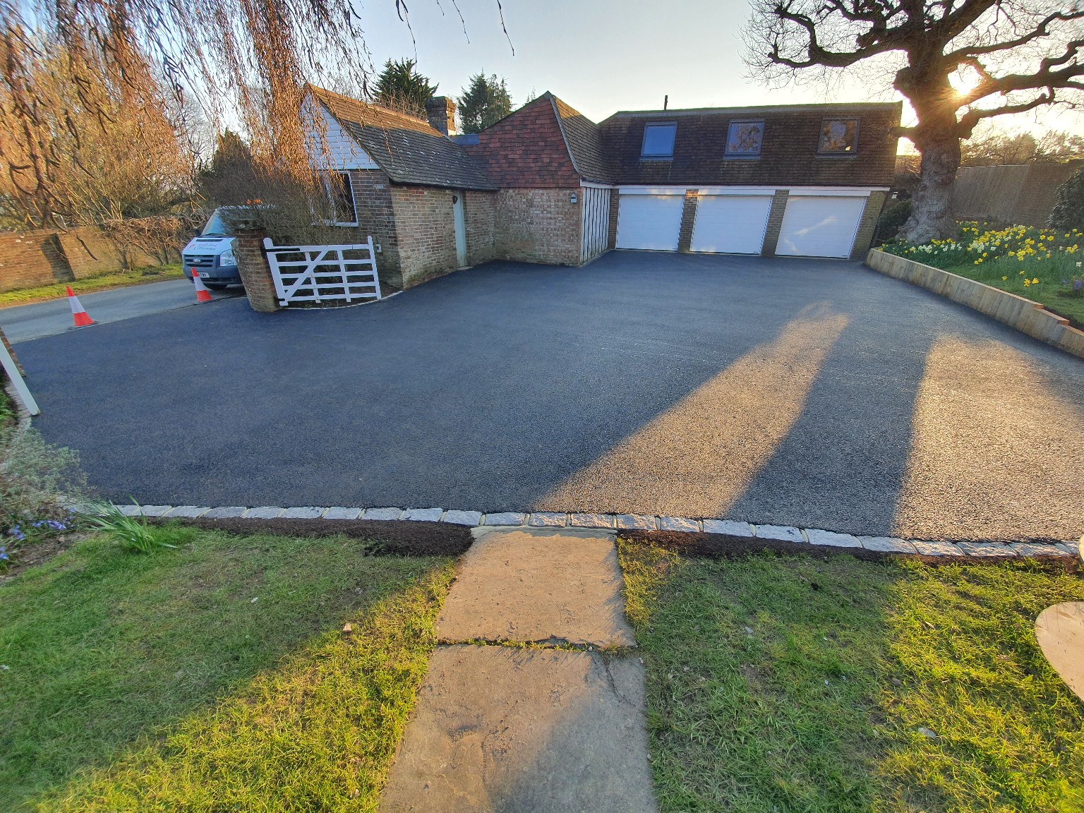 Finished tarmac driveway