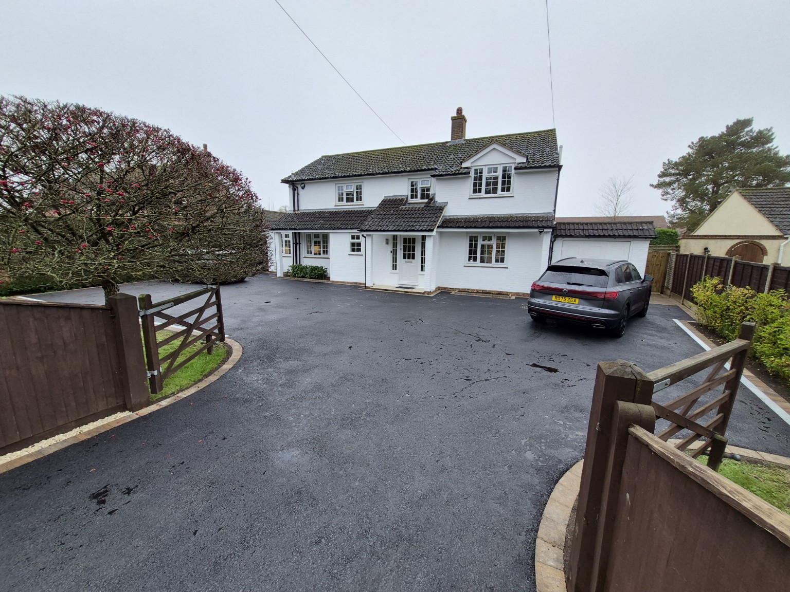 Completed large tarmac driveway