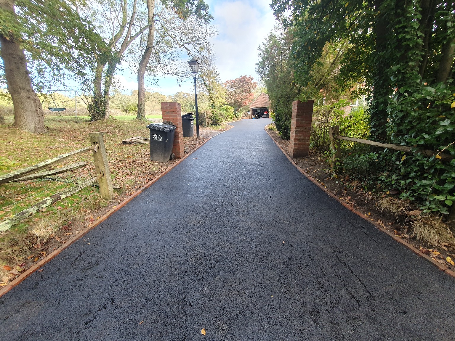 Completed tarmac driveway