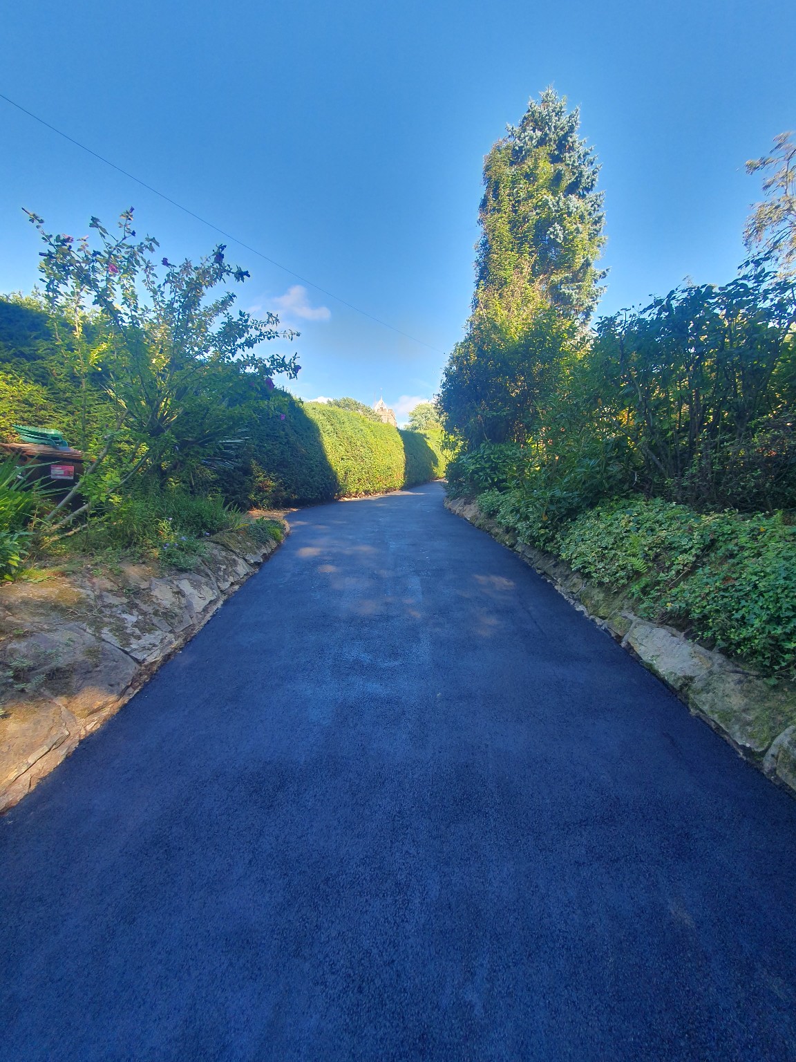 Completed private tarmac driveway